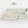 Towel Set Chain Embroidery 10 Piece with Pistachio embroidery