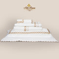 Chain Brown Color Embroidery Bedsheet Set