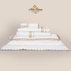 Chain Brown Color Embroidery Bedsheet Set