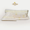 Towel Set  Chain Embroidery 10 Piece with Yellow embroidery