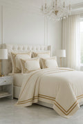 Elegantly Mustard / Off-White Bedsheet Set