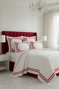 Elegantly Red /White Bedsheet Set
