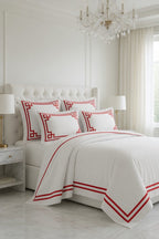Elegantly Red /White Bedsheet Set