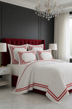 Elegantly Red /White Bedsheet Set
