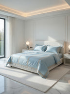 Sand Lace Bedsheet Set Blue 2631 Gold