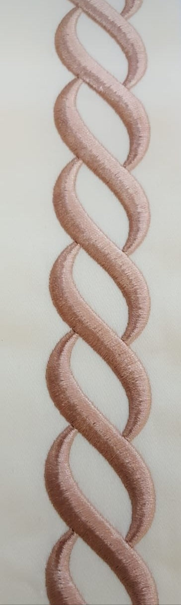 Chain Brown Color Embroidery Bedsheet Set
