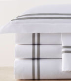 2 Line Gray / White Bedsheet Set