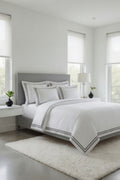 2 Line Gray / White Bedsheet Set