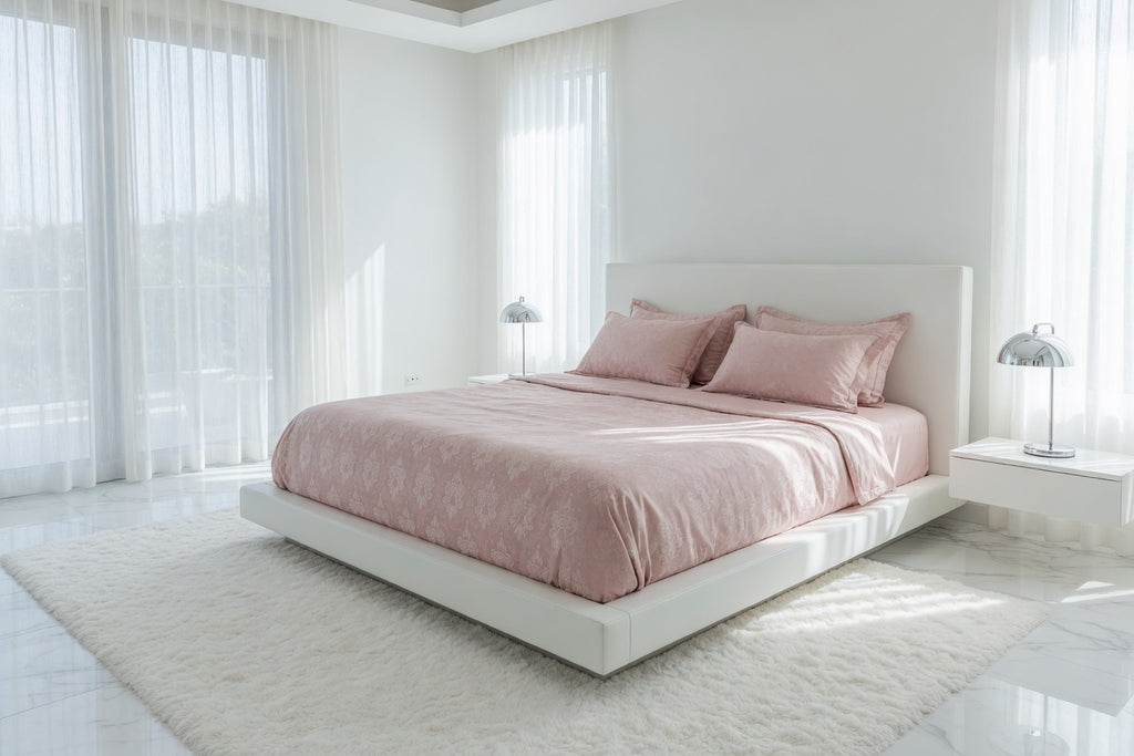Jacquard Old Pink Bedsheet Set
