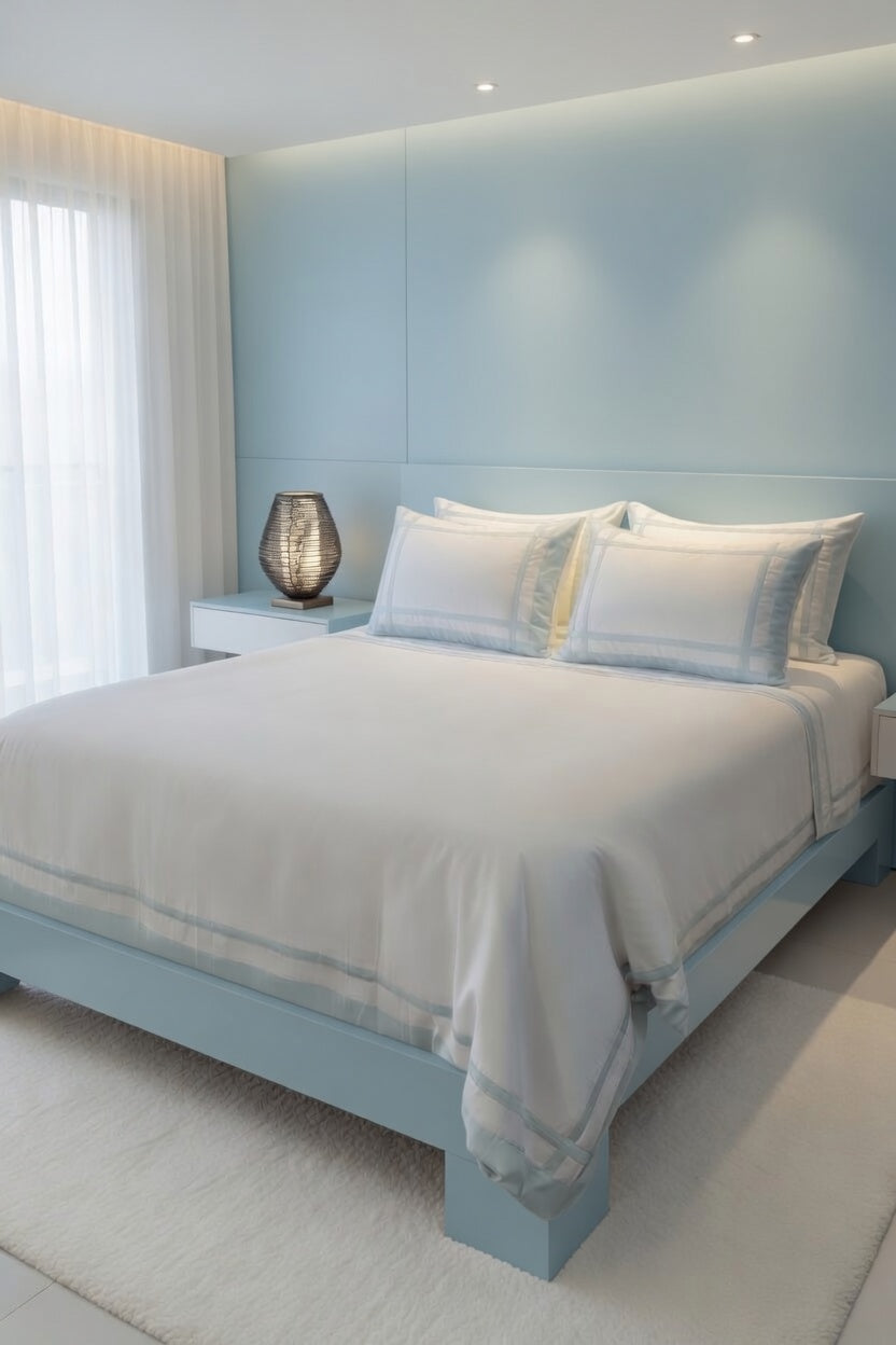 Border Blue/White Bedsheet Set
