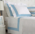 Stripe Applique Baby Blue /White Bedsheet Set