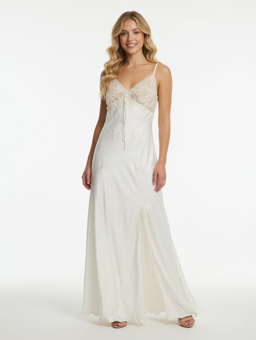 GRAYISH Silk Set Night Gown