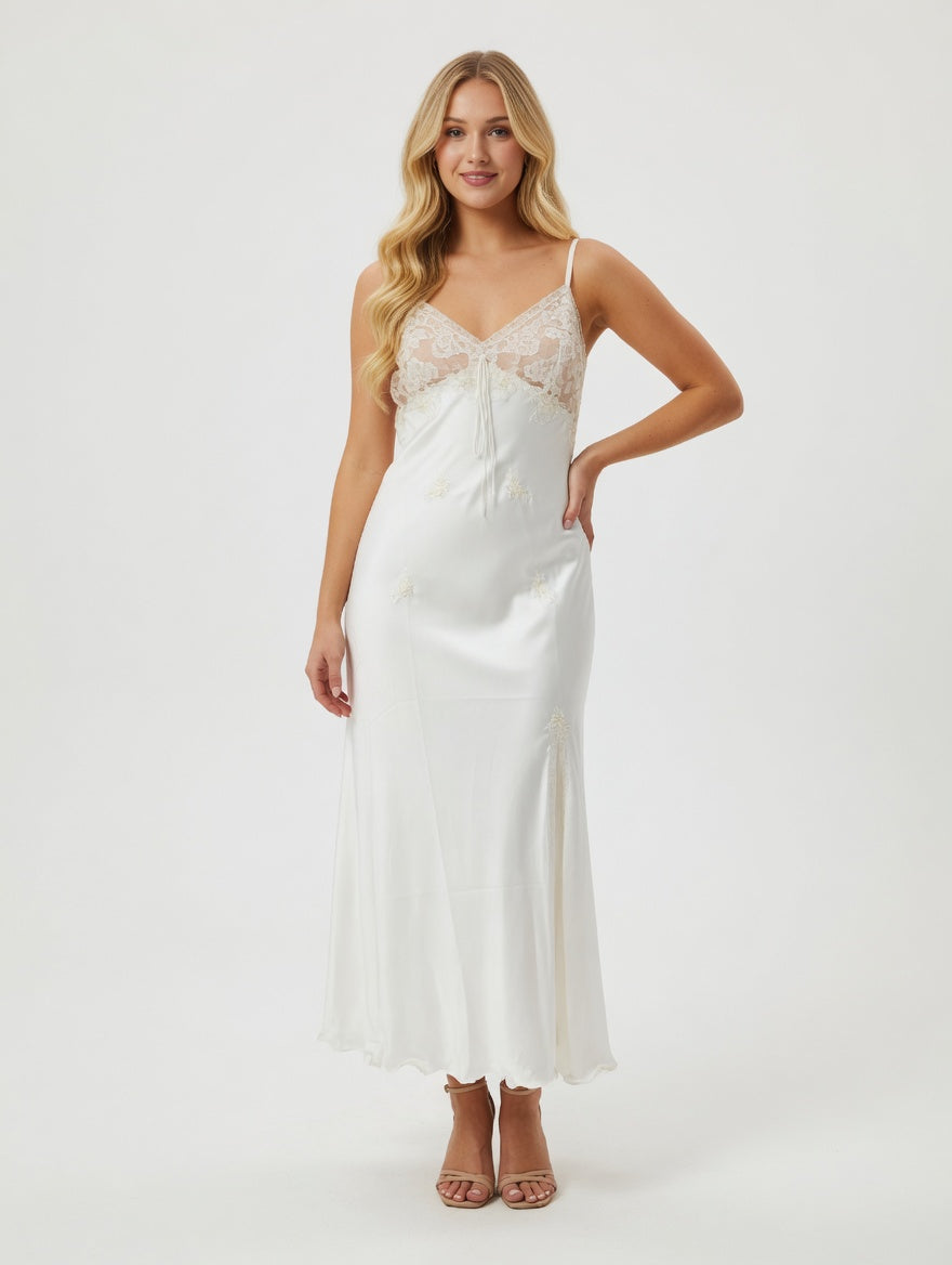 GRAYISH Silk Set Night Gown