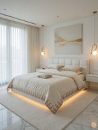 Olive Lace Bedsheet Set Off White With Golden Lace