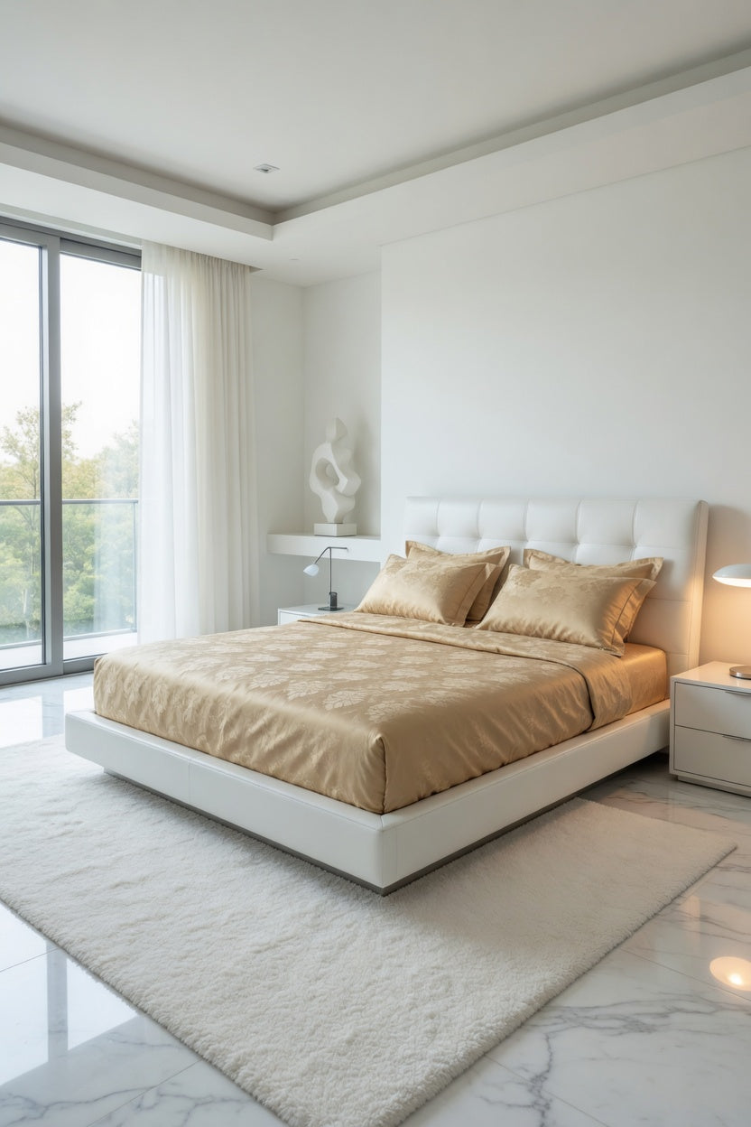 Jacquard Brown Bedsheet Set