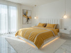 Rachel Lace Bedsheet Set Gold/mustred +Lace OFF-WHITE