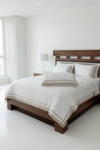 Border Brown /White Bedsheet Set
