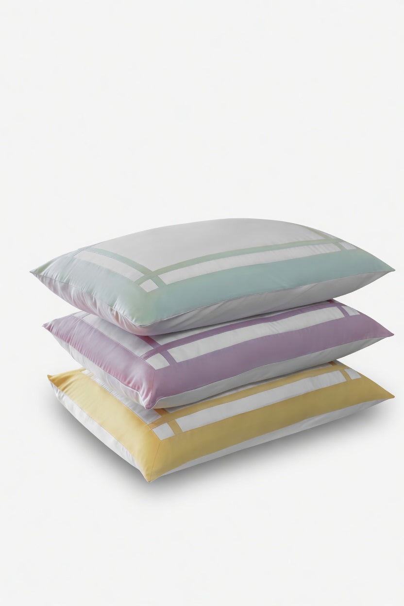Border Mustard /White Bedsheet Set
