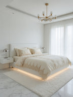 Cora Line 2 Lace Bed Sheet Set Off-White+Beige Lace Line