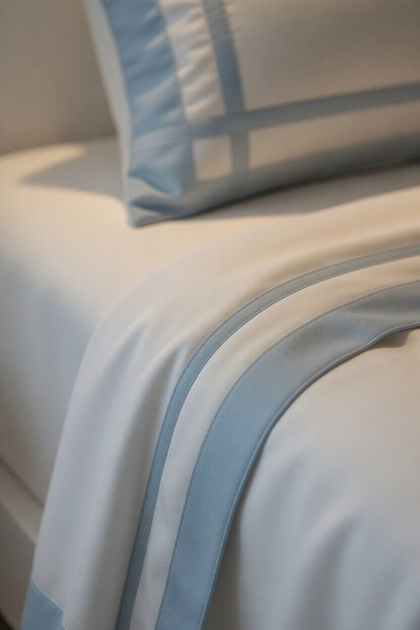 Border Blue/White Bedsheet Set