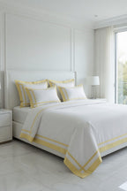 Border Yellow /White Bedsheet Set