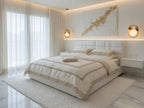 Onyx Lace Bedsheet Set Off White with Golden Lace