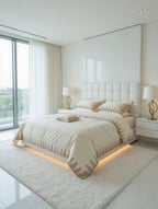 Olive Lace Bedsheet Set Off White With Golden Lace