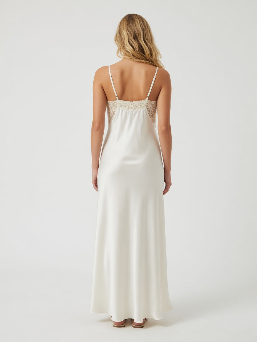 GRAYISH Silk Set Night Gown