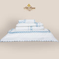 Chain Baby Blue Color Embroidery Bedsheet Set