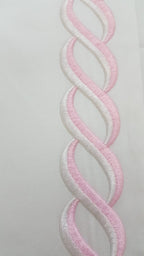 Chain Pink Color Embroidery Bedsheet Set