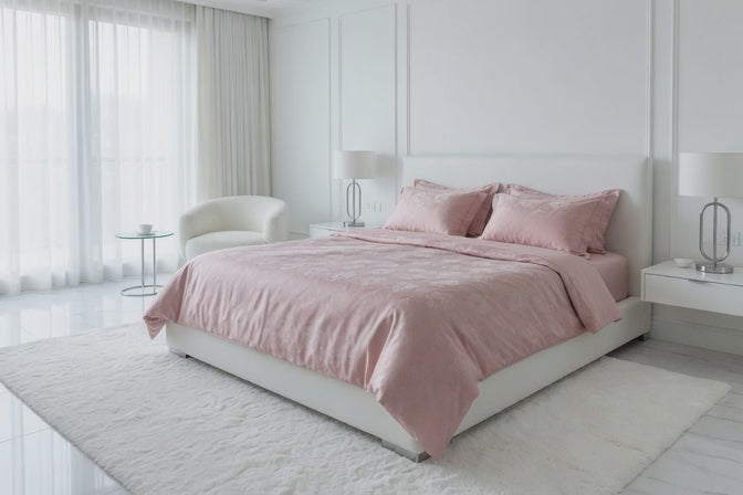 Jacquard Old Pink Bedsheet Set