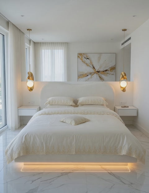 Olivea Lace Bedsheet Set Off-White +offwhite Lace
