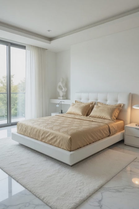 Jacquard Brown Bedsheet Set