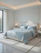 Sand Lace Bedsheet Set Blue 2631 Gold