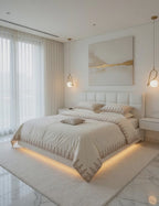 Olive Lace Bedsheet Set Off White With Golden Lace