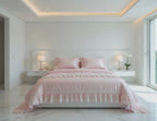 Paula Lace Bedsheet Set Pink & Off white