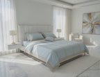 Sand Lace Bedsheet Set Blue 2631 Gold