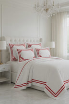 Elegantly Red /White Bedsheet Set