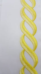 Chain Yellow Color Embroidery  Bedsheet Set